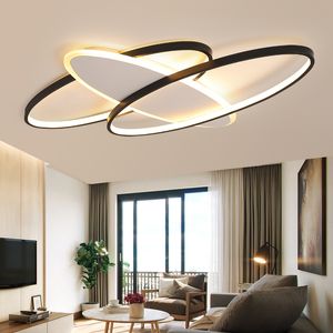 Moderne LED kroonluchters licht woonkamer vierkante ronde lichten voor slaapkamer boven verlichting zwarte decoratieve kroonluchter lamp