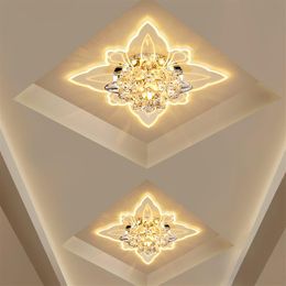 Luces de techo de mariposa de cristal LED modernas, foco para sala de estar, pasillo, lámpara de techo, iluminación creativa para entrada de porche 2553