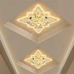 Moderne LED Kristallen Vlinder Plafondverlichting Woonkamer Spotlight Gang Gangpad Plafondlamp Creatieve Veranda Ingang Verlichting265J
