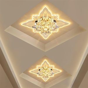 Moderne LED Kristallen Vlinder Plafondverlichting Woonkamer Spotlight Gang Gangpad Plafondlamp Creatieve Veranda Entree Lighting289O