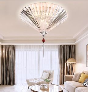 Lámpara de techo de cristal LED moderna, lámparas simples de estilo europeo, iluminación creativa para muebles de sala de estar, lámpara de techo