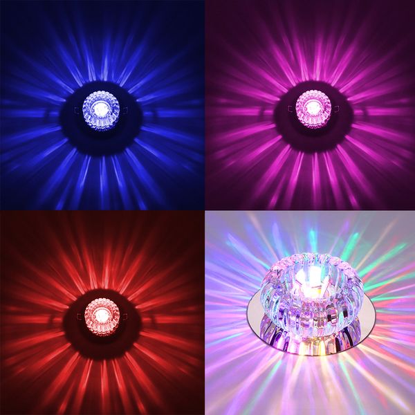 Luces LED modernas de cristal empotradas para techo, iluminación para pasillo, dormitorio, sala de estar creativa, lámparas simples para balcón