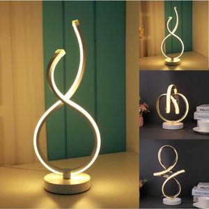 Modern LED Desktop Decor Licht Lichte vormstandaard Tafellamp Art Decoratie Nachtstand Lampen Laag energieverbruik voor slaapkamer AA230421