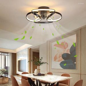 Lampe Led moderne ventilateur de plafond lustre lustre télécommande ventilateurs avec nordique chambre salle à manger éclairage intérieur