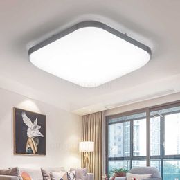 Moderne LED -lichten Zilver aluminium frame Acryllampenkap 12W24W36W Slaapkamer Aisle Balkon Plafondlamp Home Decor 0209