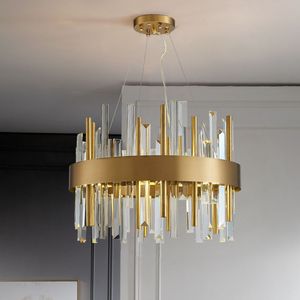 Moderne LED luxe kristallen kroonluchters Living Eetkamer Hotel Villa Home Indoor Decor Hangende hanglampen Hanglampen