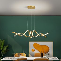 Lampes suspendues LED modernes/plafonniers pour salon salle à manger chambre cuisine salle d'étude luminaires éclairage nordique or/noir