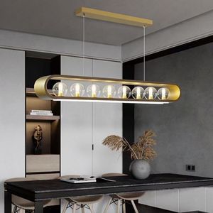 Lámparas colgantes Led modernas para comedor, cocina, candelabro dorado y blanco, accesorios de iluminación, decoración de sala de estar