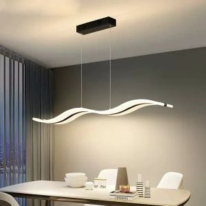 Moderne LED-hanglampen Minimalistische strips Hanglamp voor woonkamer, eetkamer, keuken, plafondkroonluchter, decor, glansverlichting