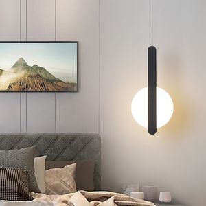 Moderne LED-hanglampen voor eetkamer nachtkastje thuis deco hanglamp armaturen 90-260V wit / zwarte kleur