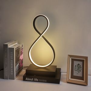 Lampes de table LED modernes en aluminium chambre chevet lampe de lecture minimaliste salon lampe de bureau