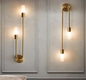 Moderne LED Wandlamp Goud Interieur Decor Dressoir Scandinavische Woonkamer Keuken Hal Slaapkamer Badkamer Decoratieve Lamp spiegelkoplamp8690514