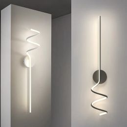 Moderne Led Wall Lamp Home Decor Accessories For Living Room Hotel Trap Slaapkamer Corridor Backgroun Back Curves Wall SCONCE