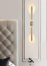 Moderna lampada da parete a led semplice illuminazione per interni in oro applique apparecchio nordico per soggiorno sala da pranzo camera da letto arredamento bagno luci creative5290726