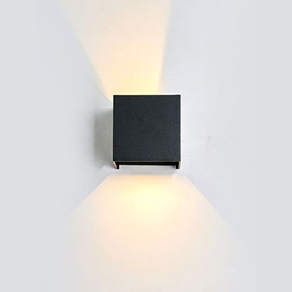 Lámparas de pared LED modernas Arriba Abajo Cubo Dormitorio Aplique Lámpara Accesorio Interior Exterior crestech