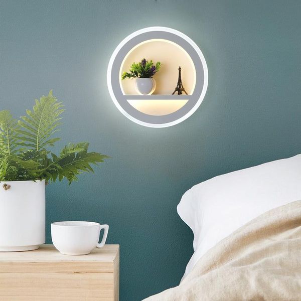 Luces de pared LED modernas 30W sala de estar Simple Dormitorio Lámparas de interior Lámparas de acrílico Lámpara de luz de la mesa