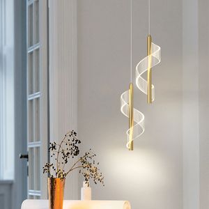 Lumière moderne luxe minimaliste LED acrylique lustre chambre chevet éclairage ambiant luminaires de chevet