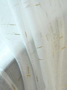 Rideaux de criblage de fenêtre de rideau en Tulle de lin moderne pour le salon rideaux de Voile transparent à carreaux dorés pour la décoration de la maison aveugle de cuisine 214620470