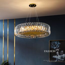 Moderne woonkamer kroonluchter eetkamer slaapkamer luxe kristallen lamp villa binnenverlichting woondecoratie ring led-lampen