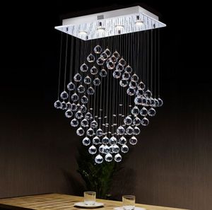 Moderne Luxury Crystal Lighting LED Creatieve Vierkante Hanglampen Slaapkamer Woonkamer Villa Hall Hotel Lobby Deco Hanglamp
