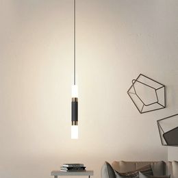 Lampes suspendues modernes à long câble pour chevet salon Foyer éclairage nordique LED plafond suspendu suspensions lampe lumière blanche chaude