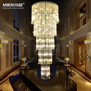 Moderne lange Deckenleuchte G9 Glas Lustres de Cristal Luxuriöser Kronleuchter für die Innenbeleuchtung, Treppenlampe für Hotel und Projekt Lamparas de Techo