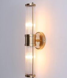 Lámpara de pared de cristal de brillo moderno BronzeSilvery Dormitorio Luces de pared LED Accesorios Sala de estar Apliques de pared LLFA4086575