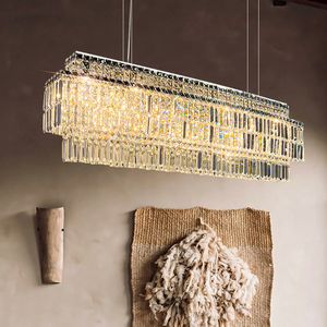 Lampe en cristal de luxe moderne décorations pour la maison nordique chambre à manger salon lustres de plafond Led Lustre luminaires