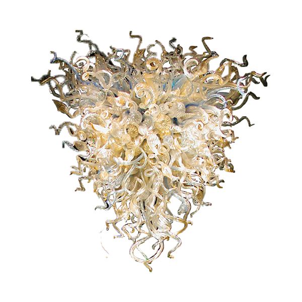 Lámparas colgantes de lujo modernas con forma de corazón de Murano, candelabros LED, candelabro de cristal de vidrio soplado