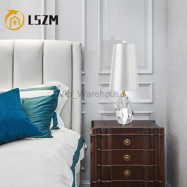 Moderne De Luxe K9 Cristal LED Lampe De Table Salon Chambre Lampe De Chevet LED Lampe De Bureau Intérieur Luminaire Décor À La Maison Éclairage HKD230807