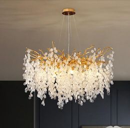 Moderne luxe LED -kristallen kroonluchters voor woonkamer Decoratielampje keuken dineren woonkamer hal indoor hangende verlichting d33