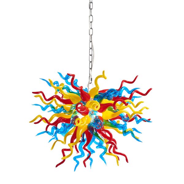 Moderne De Luxe Pendentifs Lampe 100% À La Main Soufflé À La Bouche Multi Couleur Verre Murano Lustre Style Italien Design Chambre Décoration