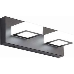 Moderne matzwarte LED -ijdelheid Licht armatuur met 6 lichten voor eigentijdse badkamer en kaptafel, zwart acrylontwerp door Ralbay