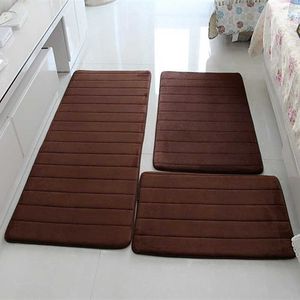 Moderne geheugenschuim badkamer mat vloer tapijten antislip bad mat deurmat woonkamer keuken tapijten en tapijt 3 stks / set voet mat 210622