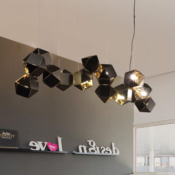 Lampe suspendue créative en métal moderne, luminaire décoratif d'intérieur, Design circulaire, idéal pour un salon, une salle à manger ou une salle à manger