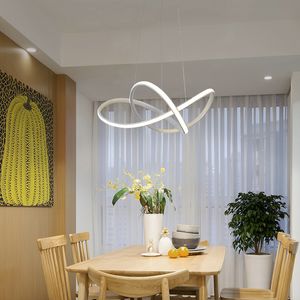 Lampe LED suspendue au minimalisme moderne, lustre suspendu en aluminium, luminaire d'intérieur pour salle à manger, cuisine, Bar