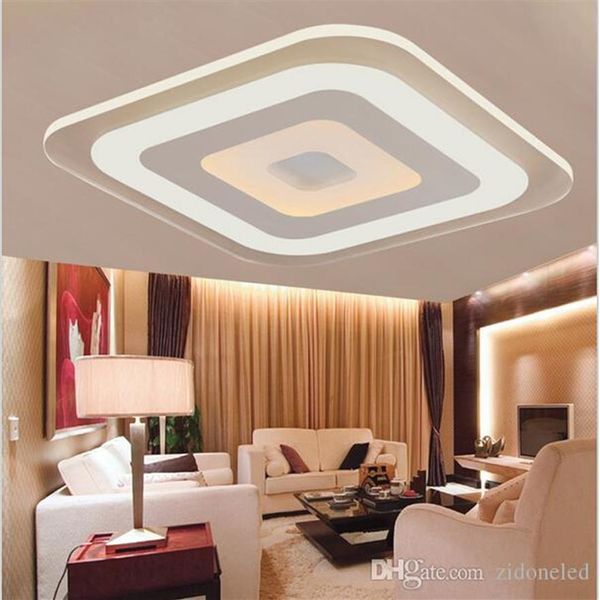 moderne minimaliste acrylique ultra-mince led plafonnier rectangulaire plafonniers salon led plafonnier luminaires226J