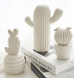 Cactus en céramique minimaliste moderne en pot meuble de télévision armoire à vin décoration ornements maison créative salon petit mobilier