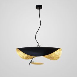 Moderne Minimaliste Volant Navette Chapeau LED Lustre Salon Restaurant Chambre Lampe Suspendue Art Décor À La Maison Luminaires