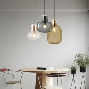 Pendante en verre minimaliste moderne Lumières épurées