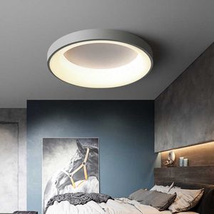 Moderne minimalistische LED -lichten Destbesturingsplafondhangende lampen voor woonkamer Slaapkamer Verlichting Decoratie Cirkellamp 0209
