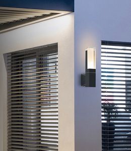 Moderne minimalistische LED-wandlamp Outdoor binnenplaats balkon dubbele kop wandlamp villa hotel deur wandlampen