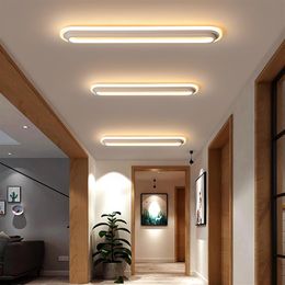 Plafonnier à bande minimaliste moderne allée balcon couloir nordique passage dans le hall vestiaire lumière led porche plafonnier L2202