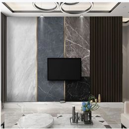Fond d'écran moderne moderne pour le salon Fonds d'écran en marbre en marbre de pierre minimaliste