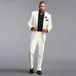 Modern New Design Mens Suits 2 Pieces (Jack + Pant) Wear Prom Party Bruiloft Bruidegom Slim Fit Smoking