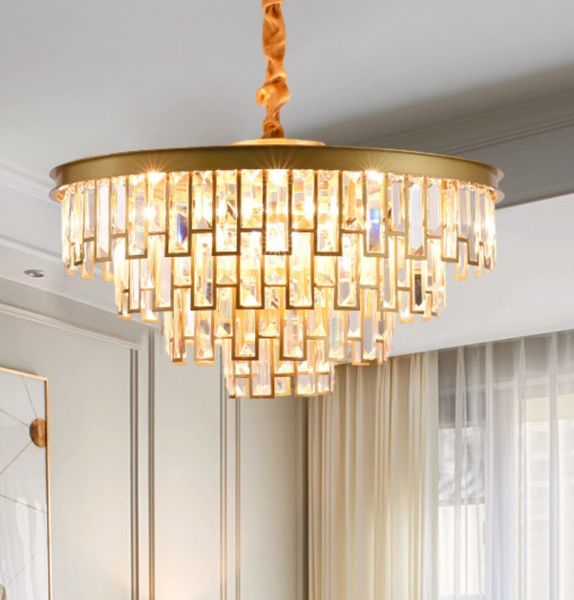 Plafonniers créatifs nordiques modernes lampes suspendues lumière lustre en cristal de luxe lampes de salon éclairage de lustre européen