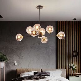 Chandelier LED de style nordique moderne pour salon chambre à manger salle à manger de cuisine pendante lampe de lampe de lampe E27 Lumière suspendue