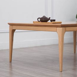 Table en bois de chêne moderne Kotatsu Style Salon Room Furniture Table basse Nature / Couleur de noix foncée Table centrale asiatique