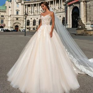 Moderne Organza Tule Trouwjurk Elegant Sweetheart Eenvoudig Ivoor Backless Voor Vrouwen Robe De Mariee Bruid Baljurken YD