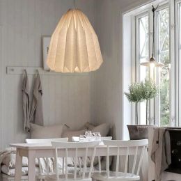Modern Paper Origami Lantern Shade Foldable Hanging Chandeliers Nordic Simplicity Pendant Light for Home Living Room Bedroom